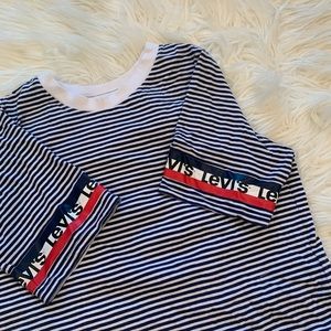 Levi’s striped cropped t-shirt
